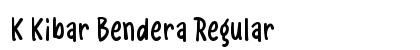 K Kibar Bendera Regular Font Preview