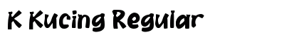 K Kucing Regular Font Preview