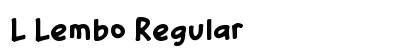 L Lembo Regular Font Preview