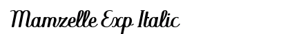 Mamzelle Exp Italic preview Mamzelle Exp Italic preview