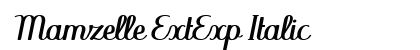 Mamzelle ExtExp Italic preview Mamzelle ExtExp Italic preview
