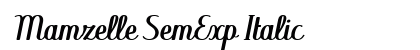 Mamzelle SemExp Italic preview Mamzelle SemExp Italic preview
