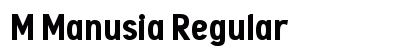 M Manusia Regular Font Preview