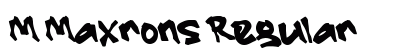 M Maxrons Regular Font Preview