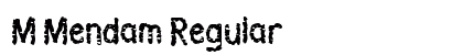 M Mendam Regular Font Preview