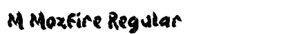 M Mozfire Regular Font Preview
