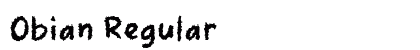 Obian Regular preview