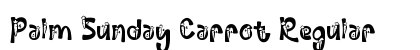 Palm Sunday Carrot Regular Font Preview
