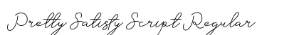 Pretty Satisfy Script Regular preview Pretty Satisfy Script Regular preview