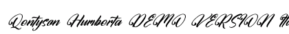 Qentyson Humberta DEMO VERSION Italic preview Qentyson Humberta DEMO VERSION Italic preview