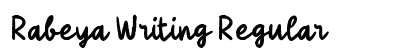 Rabeya Writing Regular Font Preview Rabeya Writing Regular Font Preview