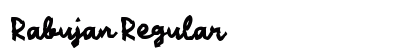 Rabujan Regular Font Preview Rabujan Regular Font Preview