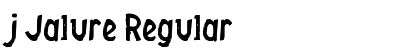 j Jalure Regular Font Preview