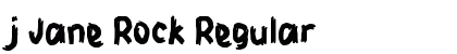j Jane Rock Regular Font Preview