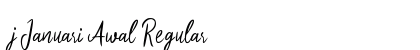 j Januari Awal Regular Font Preview