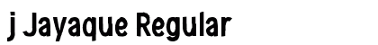 j Jayaque Regular Font Preview