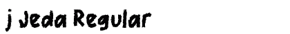 j Jeda Regular Font Preview