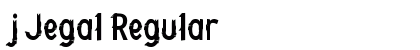 j Jegal Regular Font Preview