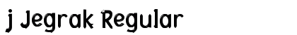 j Jegrak Regular Font Preview