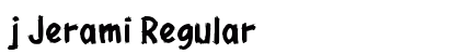 j Jerami Regular Font Preview