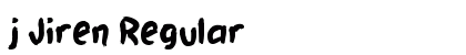 j Jiren Regular Font Preview