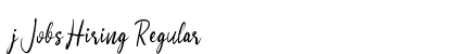 j Jobs Hiring Regular Font Preview