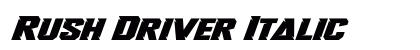 Rush Driver Italic preview Rush Driver Italic preview