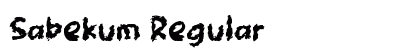 Sabekum Regular Font Preview