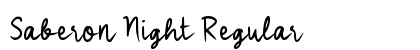 Saberon Night Regular Font Preview