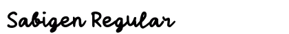 Sabigen Regular Font Preview