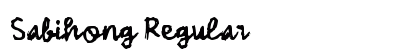Sabihong Regular Font Preview