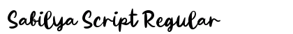 Sabilya Script Regular Font Preview
