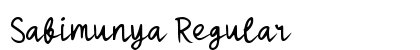 Sabimunya Regular Font Preview