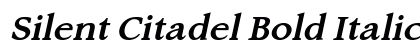 Silent Citadel Bold Italic preview Silent Citadel Bold Italic preview
