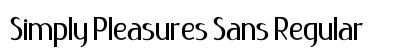 Simply Pleasures Sans Regular preview Simply Pleasures Sans Regular preview