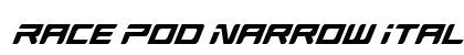Race Pod Narrow Italic Regular Font Preview Race Pod Narrow Italic Regular Font Preview