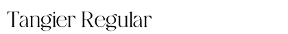 Tangier Regular (OpenType) Font Preview