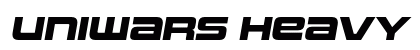 Uniwars Heavy Italic preview