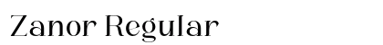 Zanor Regular