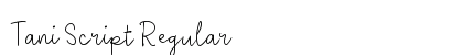 Tani Script Regular preview