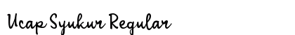Ucap Syukur Regular Font Preview