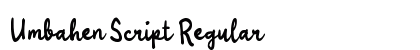 Umbahen Script Regular preview