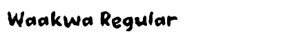 Waakwa Regular Font Preview Waakwa Regular Font Preview