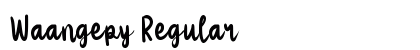 Waangepy Regular Font Preview Waangepy Regular Font Preview