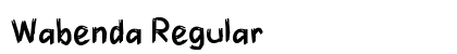 Wabenda Regular Font Preview Wabenda Regular Font Preview