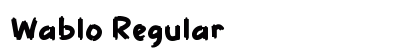 Wablo Regular Font Preview Wablo Regular Font Preview
