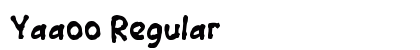 Yaaoo Regular Font Preview