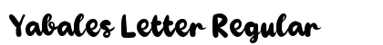 Yabales Letter Regular Font Preview