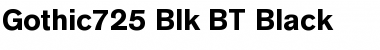 Gothic725 Blk BT Black Font