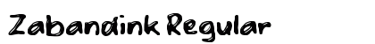 Zabandink Regular Font Preview